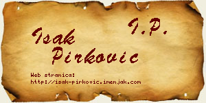 Isak Pirković vizit kartica